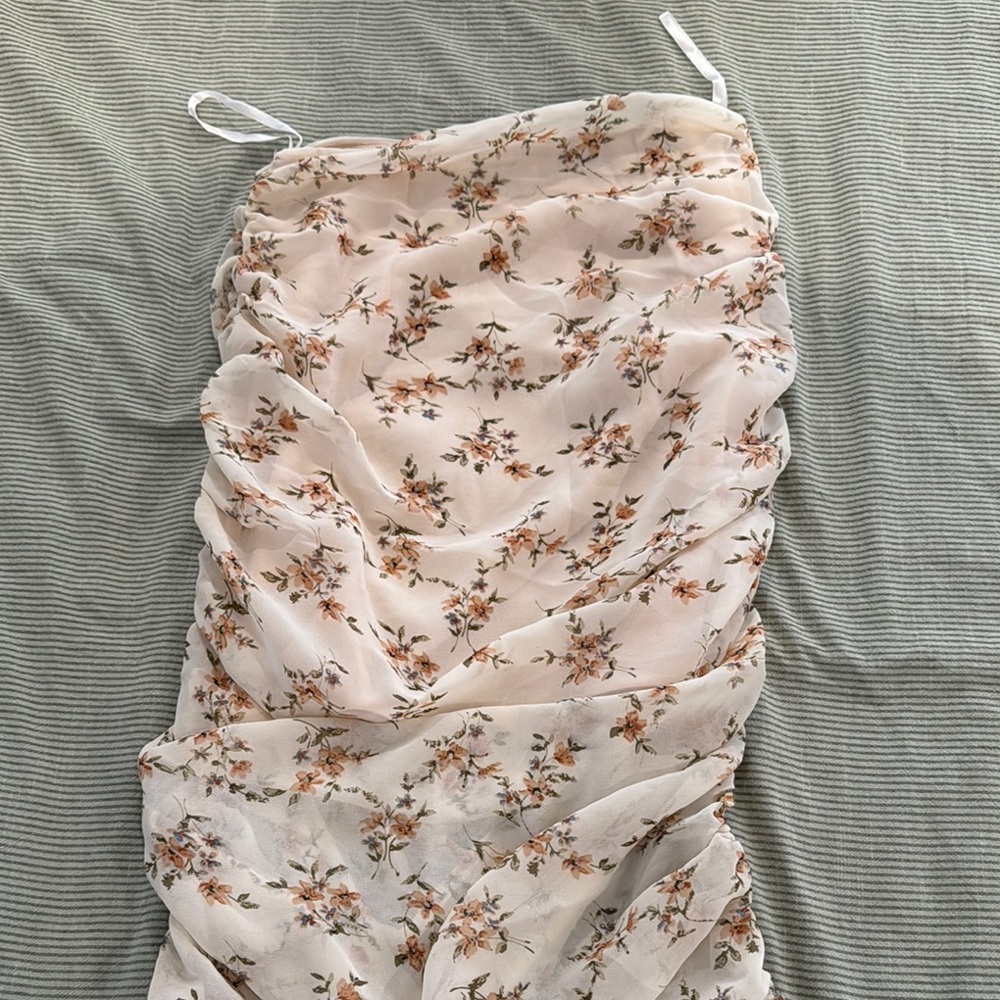 Floral Ruched Dress